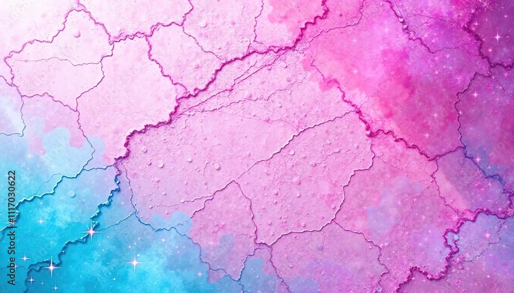 Obraz premium Vibrant aqua and pink colors on a textured background with purple sparkles , pink, textured, pattern