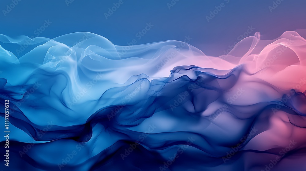 Intricate wisps of pearlescent navy blue smoke drifting over a gradient of icy blue to crimson, creating a tranquil yet dynamic visual flow. Intricate wisps of pearlescent navy blue smoke drifting over a gradient of icy blue to crimson, creating a tranquil yet dynamic visual flow.