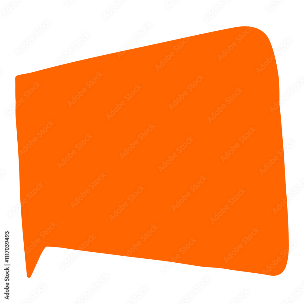Bold orange speech bubble illustration with dynamic lines, ideal for use in comics, social media graphics, presentations, messaging apps, or as a vibrant text placeholder. Bold orange speech bubble illustration with dynamic lines, ideal for use in comics, social media graphics, presentations, messaging apps, or as a vibrant text placeholder.