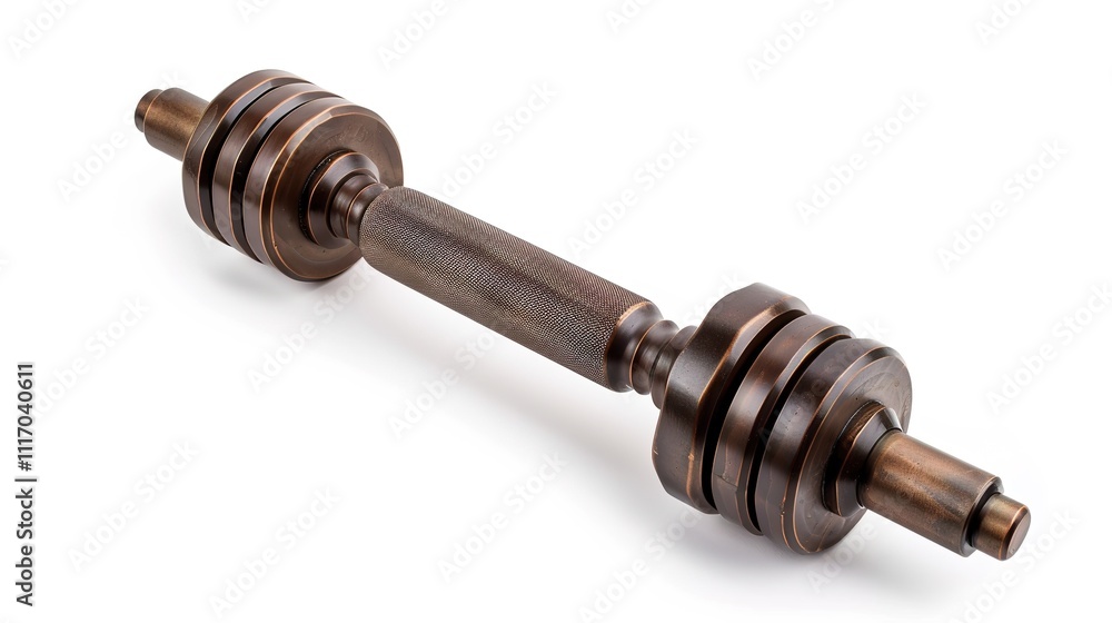 Barbell Isolated on White Background, Standing Alone as a Symbol of Strength and Fitness, Ready for Use. Barbell Isolated on White Background, Standing Alone as a Symbol of Strength and Fitness, Ready for Use.
