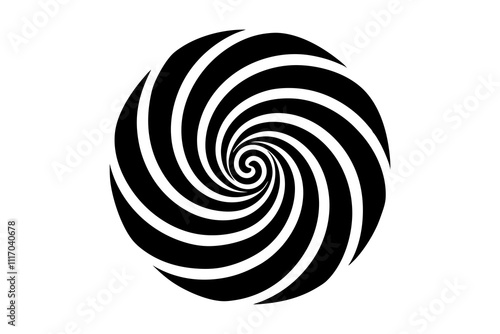 Spiral or vortex | isolated vector silhouette illustration on white background