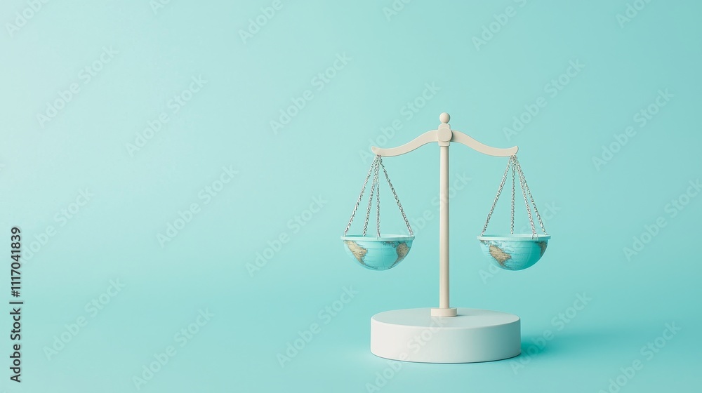 Balancing justice scales of equity in a minimalist setting modern concept calm environment symbolic perspective Balancing justice scales of equity in a minimalist setting modern concept calm environment symbolic perspective