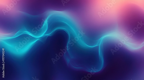 Vibrant Abstract Gradient Composition with Fluid Shapes and Geometric Elements