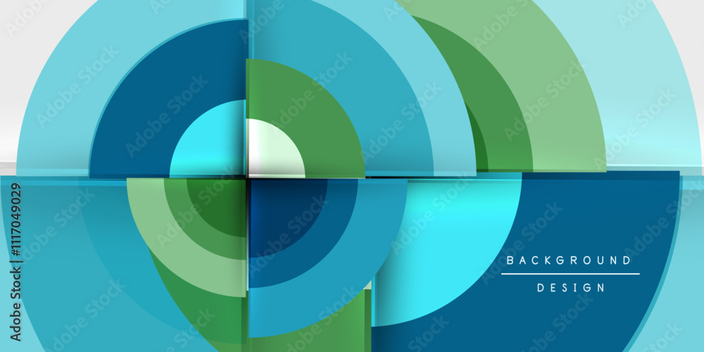 Circle and semi circle geometric background. Vector Illustration For Wallpaper, Banner, Background, Card, Book Illustration, landing page Circle and semi circle geometric background. Vector Illustration For Wallpaper, Banner, Background, Card, Book Illustration, landing page