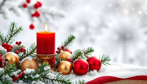 christmas decoration with candle
