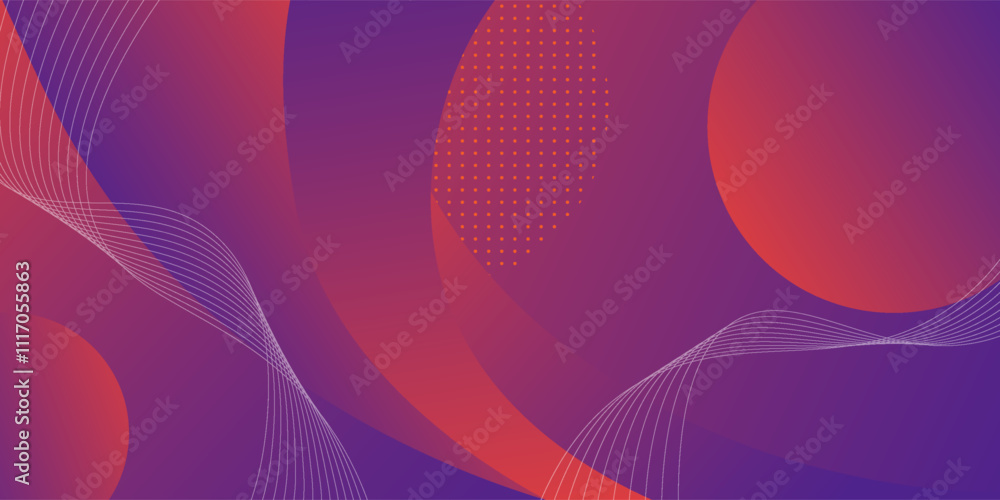 Abstract background in dark purple and orange with simple wavy shapes and white lines. Fresh and bright design. eps10 Abstract background in dark purple and orange with simple wavy shapes and white lines. Fresh and bright design. eps10