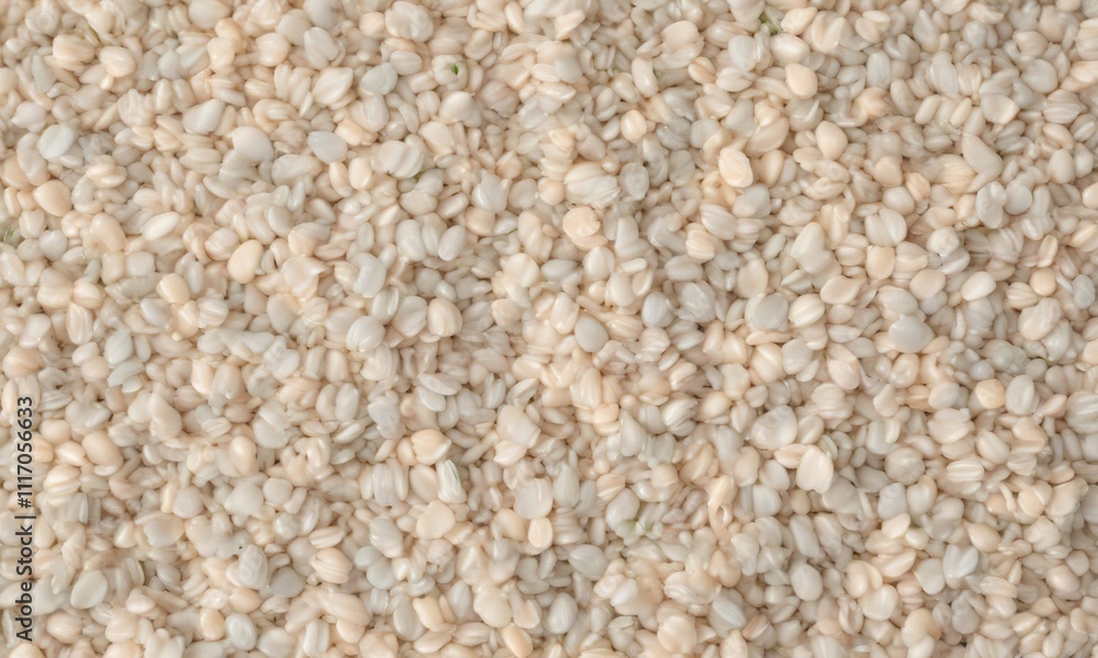 Flat pile of sticky rice grains showcasing uniformity and smooth texture , rice, flat, grains Flat pile of sticky rice grains showcasing uniformity and smooth texture , rice, flat, grains