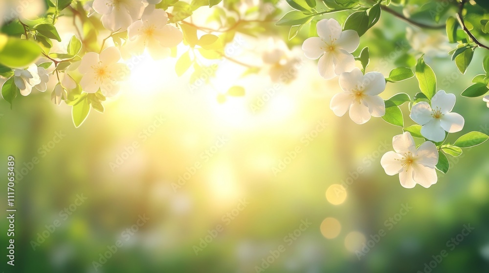 Obraz premium Spring Blossoms in Sunlight.