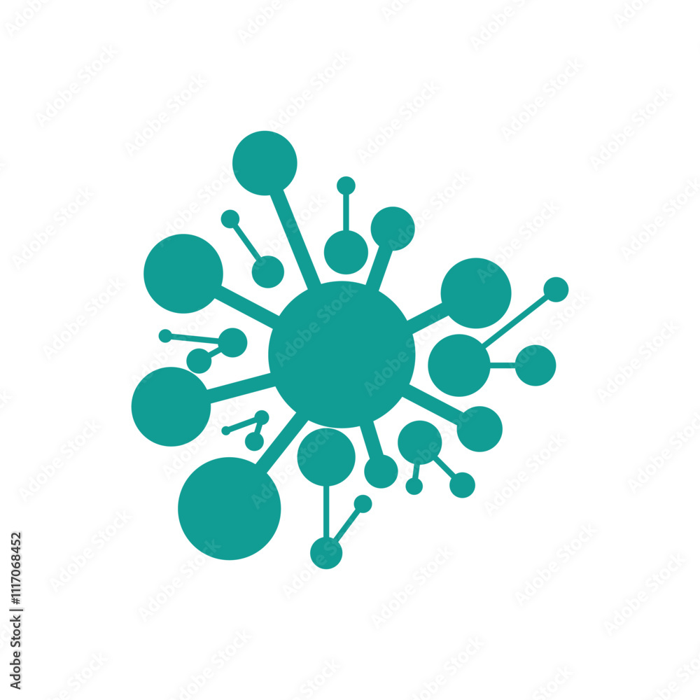Neuron logo design template flat vector Neuron logo design template flat vector