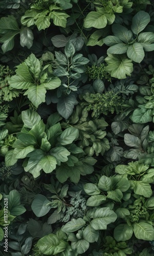 Leafy greens and branches seamless background, forest, nature-inspired