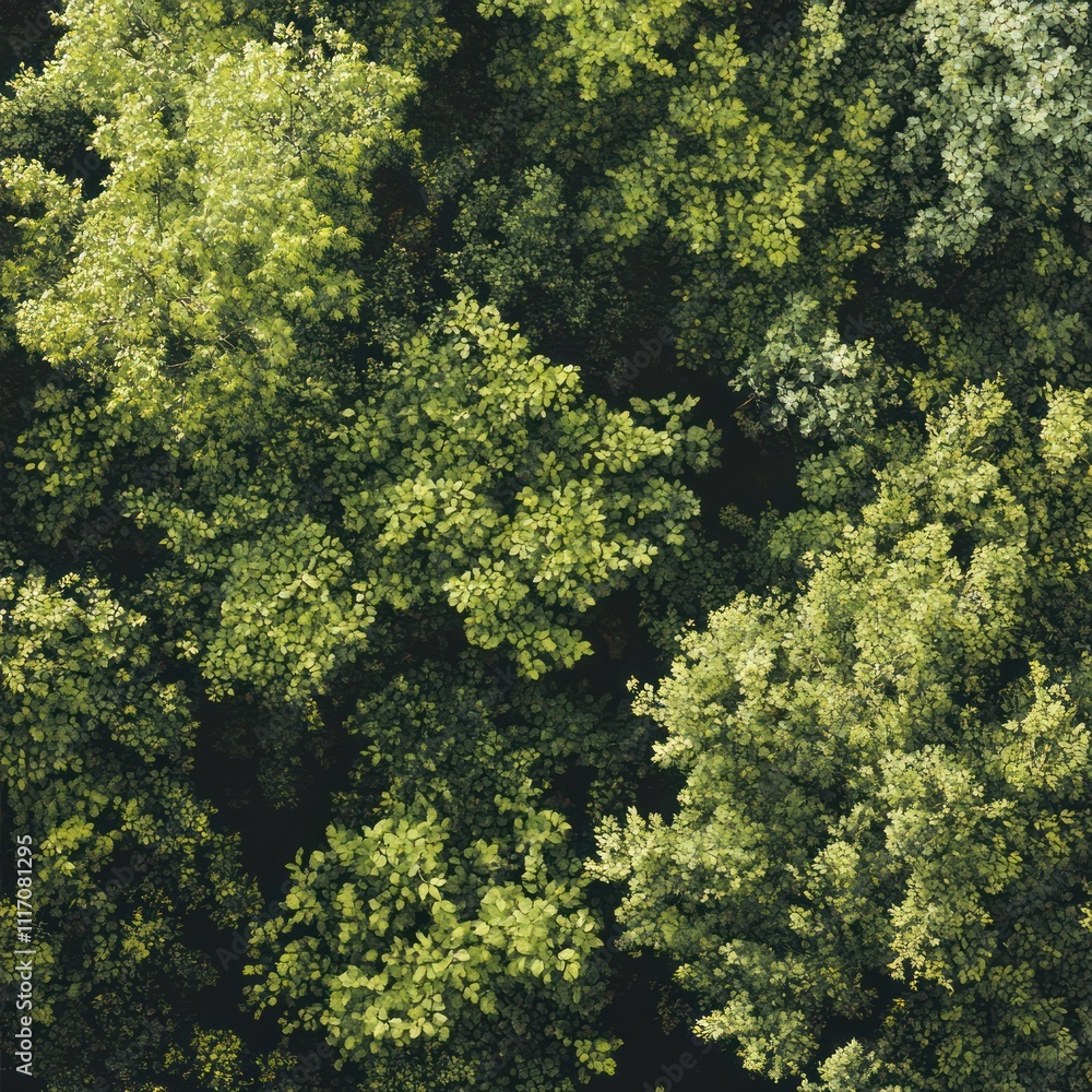Top View of Green Forest Canopy Top View of Green Forest Canopy