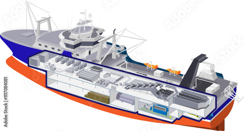 Frozen Fish Processing At Sea Vessel