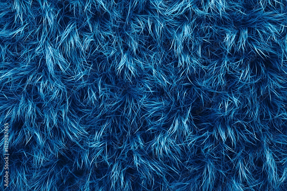 Obraz premium A close-up of a soft, fluffy blue texture resembling fur or synthetic fabric.