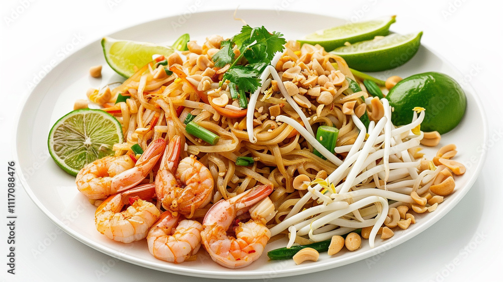 Delicious Pad Thai Noodles with Shrimp and Fresh Herbs
Delicious Pad Thai Noodles with Shrimp and Fresh Herbs