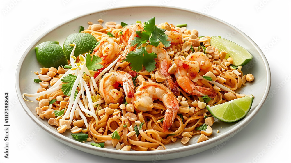 Delicious Pad Thai Noodles with Shrimp and Fresh Herbs
Delicious Pad Thai Noodles with Shrimp and Fresh Herbs