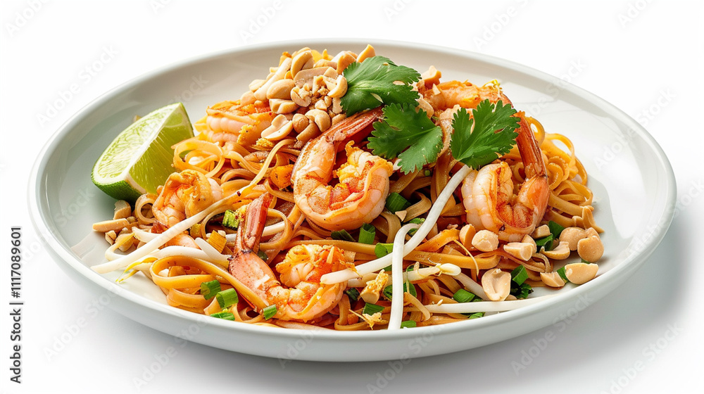 Delicious Pad Thai Noodles with Shrimp and Fresh Herbs
Delicious Pad Thai Noodles with Shrimp and Fresh Herbs