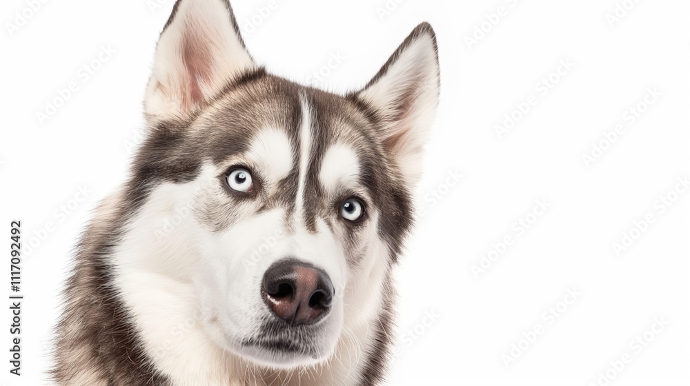 Obraz premium nice isolated picture of siberian dog