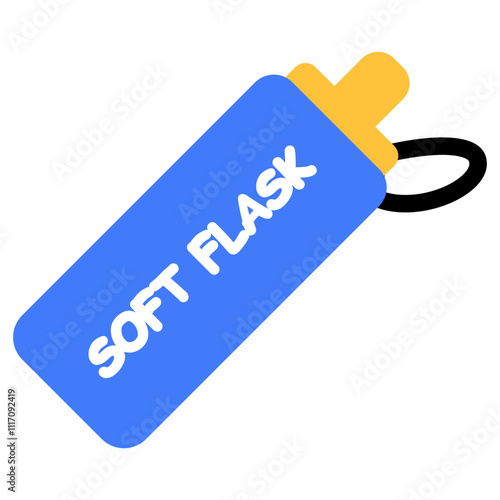 Soft Flask Bottle. Vector Illustration
