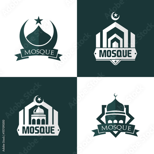 Simple Mosque Logo Vector photo