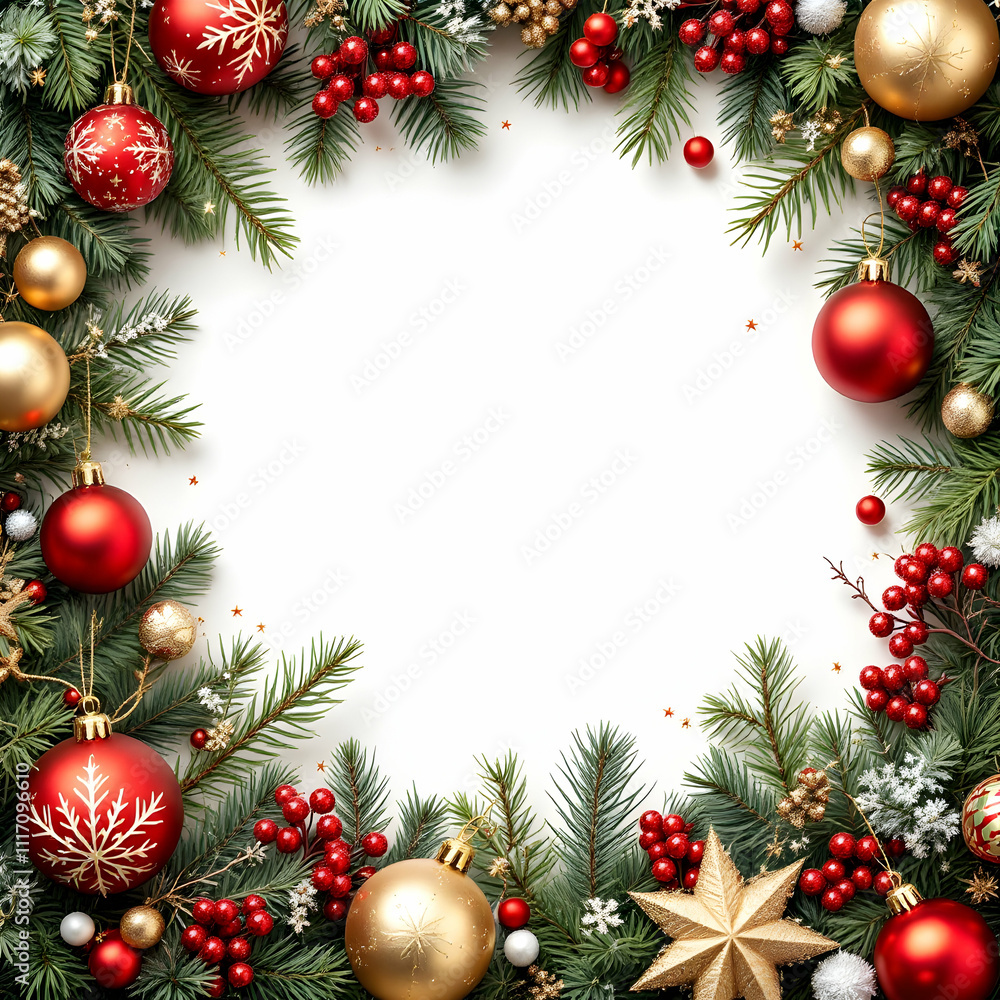 New year and Christmas Circle Border New year and Christmas Circle Border