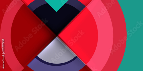 Target circle geometric abstract shapes. Vector Illustration For Wallpaper, Banner, Background, Card, Book Illustration, landing page