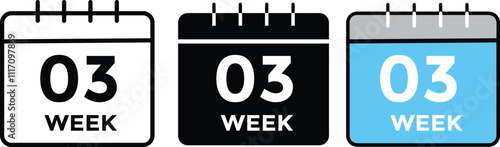 Calendar icon set.1,2,3,4,5,6, week. calendar planner icons for app, website, ui. reminder organizer event signs. business plan schedule. Calendar vector icons
