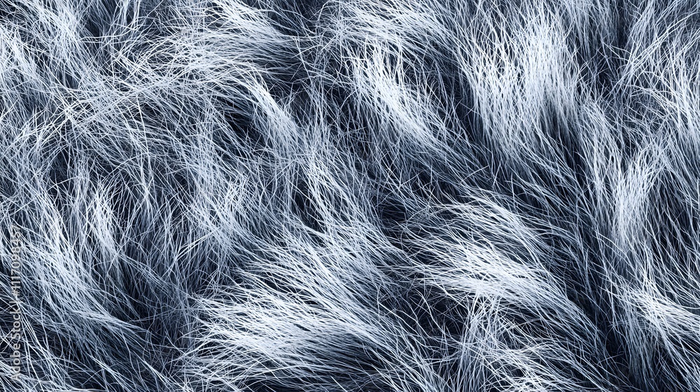 Obraz premium A close-up of soft, textured fur with a blend of gray and white tones.