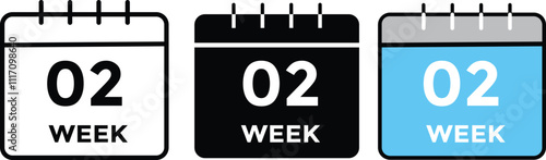 Calendar icon set.1,2,3,4,5,6, week. calendar planner icons for app, website, ui. reminder organizer event signs. business plan schedule. Calendar vector icons
