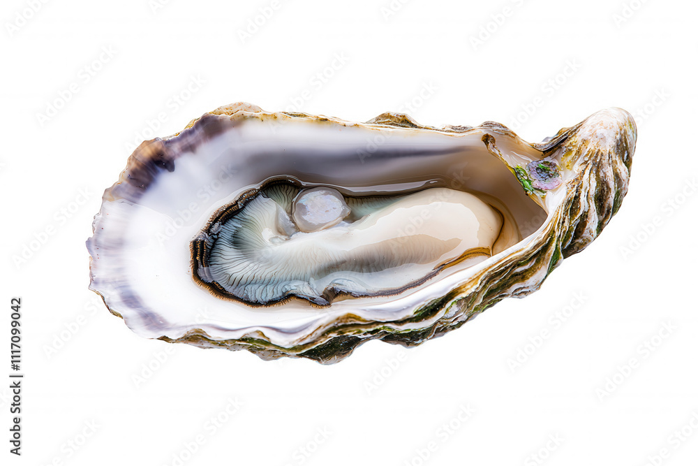 Luxurious Large Pearl with Iridescent Nacre Against Dark Background Luxurious Large Pearl with Iridescent Nacre Against Dark Background