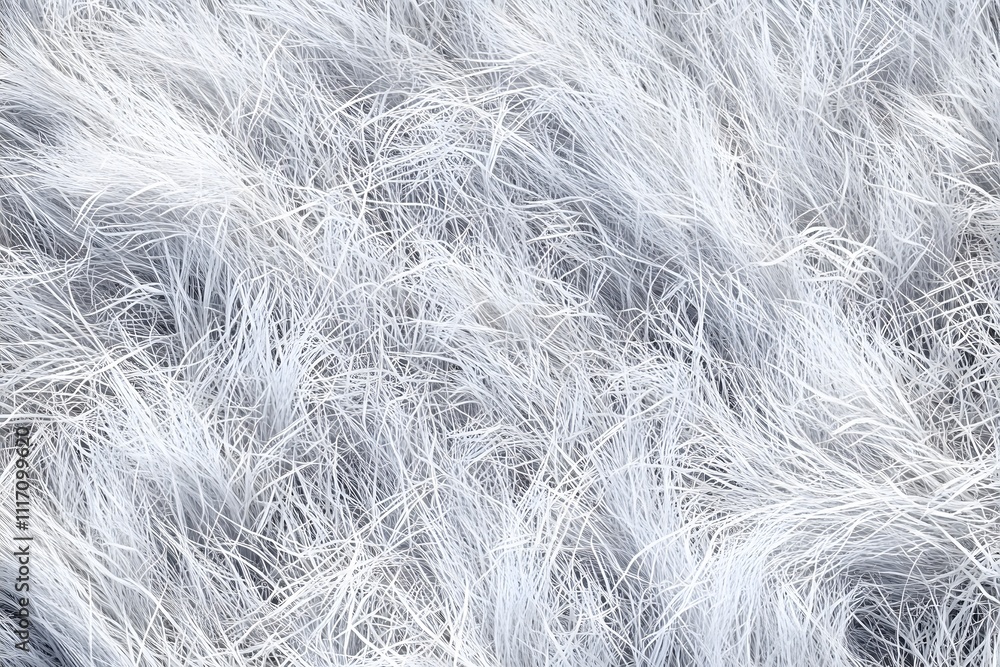 Obraz premium A close-up of soft, white, textured fibers resembling fur or artificial grass.