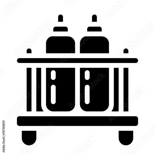 Depleted Oxygen Tank Solid Icon