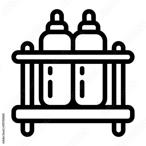 Depleted Oxygen Tank Line Icon