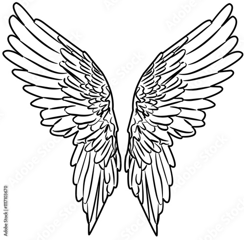 Angel Wings outline