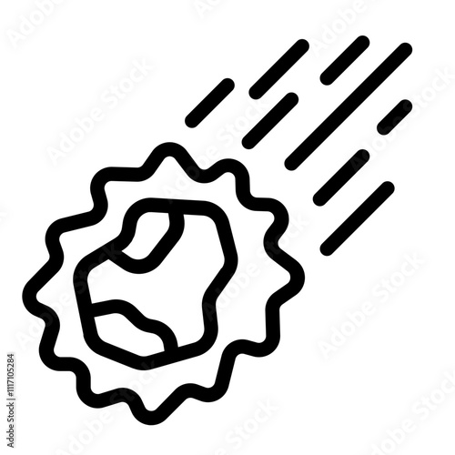 Meteor Line Icon