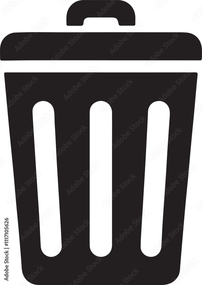 trash can minimal silhouette style vector art illustration on a white background.
trash can minimal silhouette style vector art illustration on a white background.