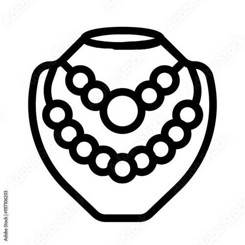 Pearl Necklace Line Icon