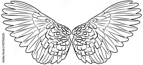 Angel Wings outline