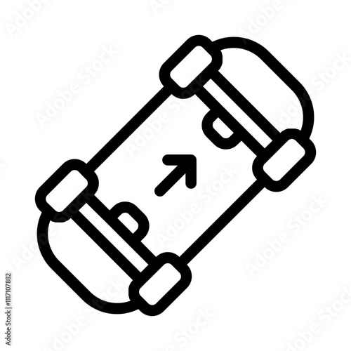 Skateboard Line Icon