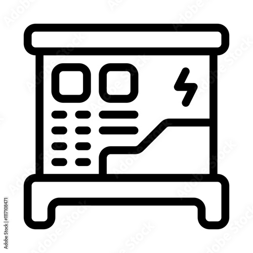 Static Electricity Generator Line Icon