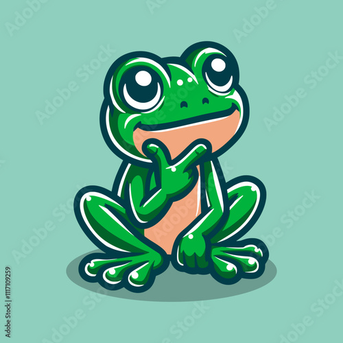 Frog Cartoon Vector Art, Illustration and Graphic photo