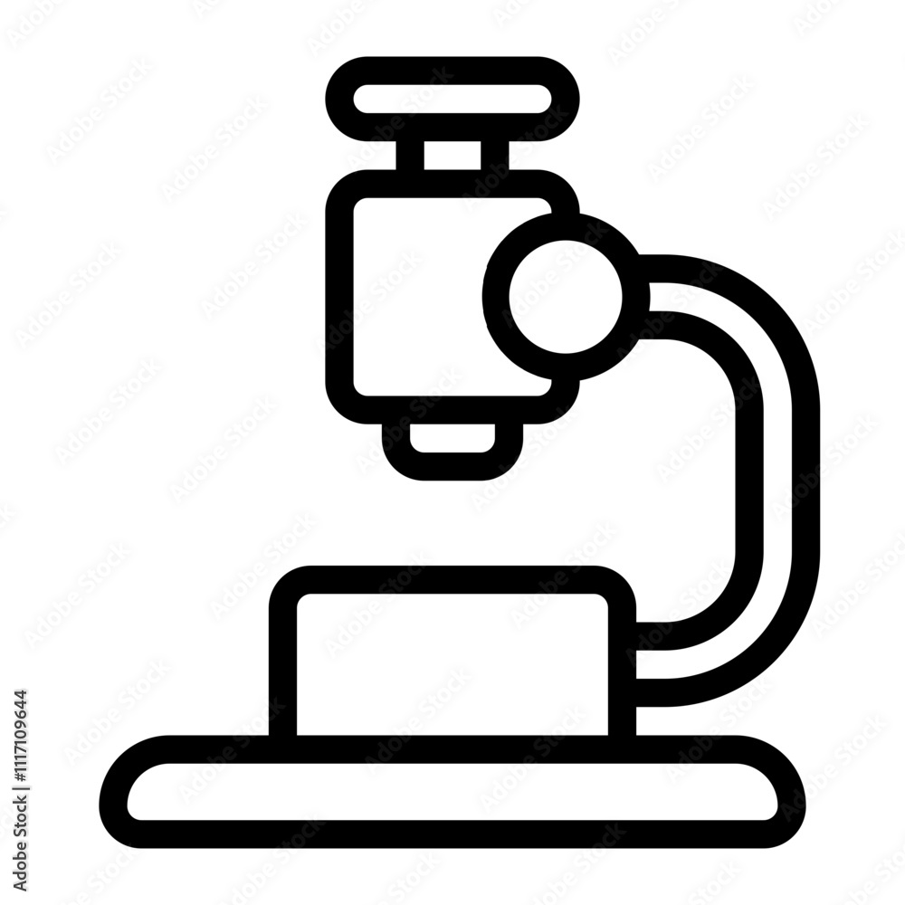 Microscope Line Icon Microscope Line Icon