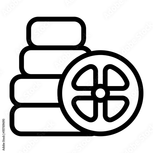 Weight Plates Line Icon