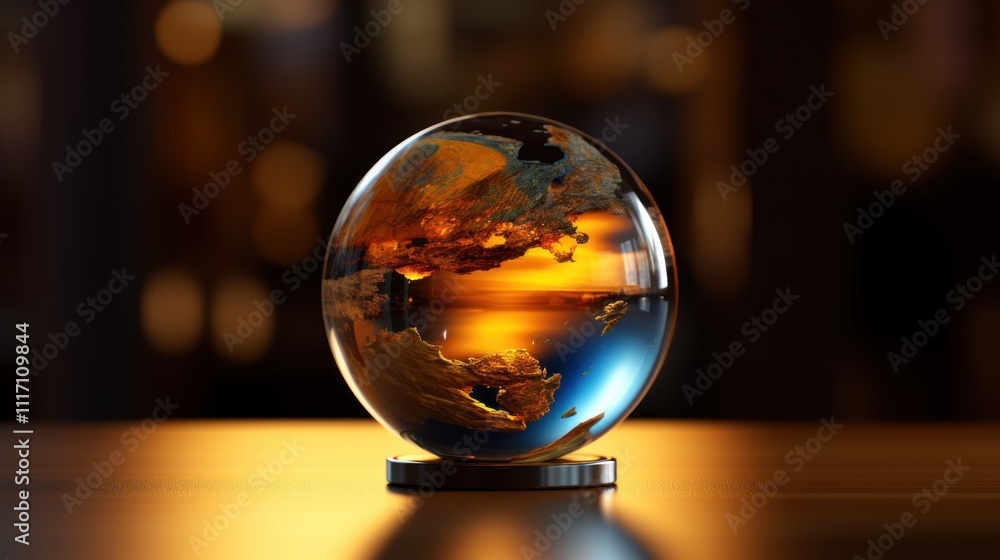 A Glass Sphere Encapsulating a Sunset A Glass Sphere Encapsulating a Sunset