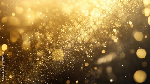 Wallpaper Mural Modern, minimal Happy New Year design with golden text and subtle sparkles, capturing the essence of celebration Torontodigital.ca