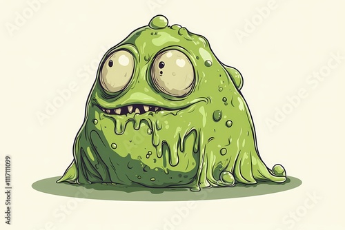 A Gooey Green Monster Illustration photo