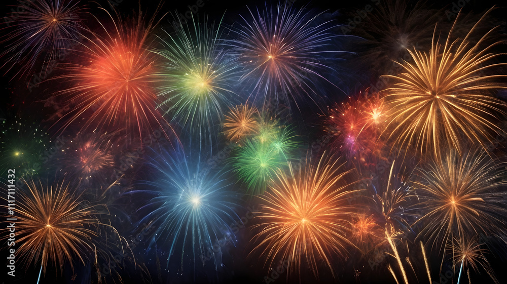 Exploding in the background A glowing with fireworks created with generative Ai Exploding in the background A glowing with fireworks created with generative Ai