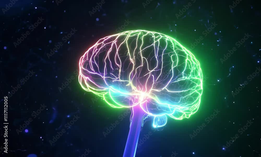abstract light emiting represent brain cell abstract light emiting represent brain cell