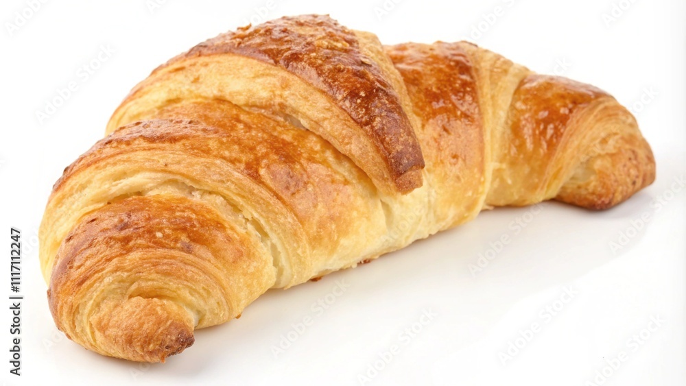 fresh croissant isolated on white background cutout fresh croissant isolated on white background cutout