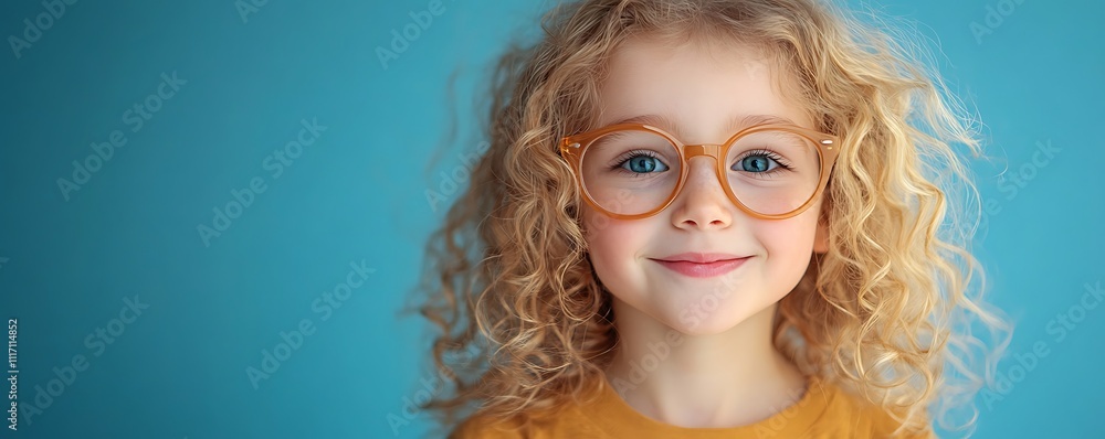 Cheerful girl in glasses smiling at home portrait photography Cheerful girl in glasses smiling at home portrait photography