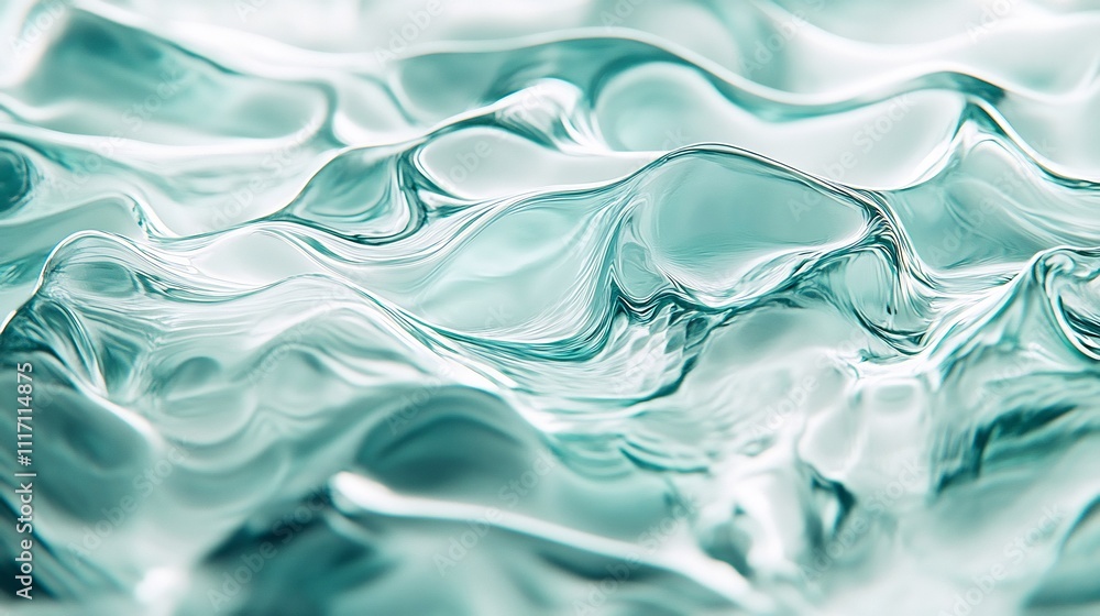 Abstract Teal Liquid Waves: A Serene Visual Symphony Abstract Teal Liquid Waves: A Serene Visual Symphony